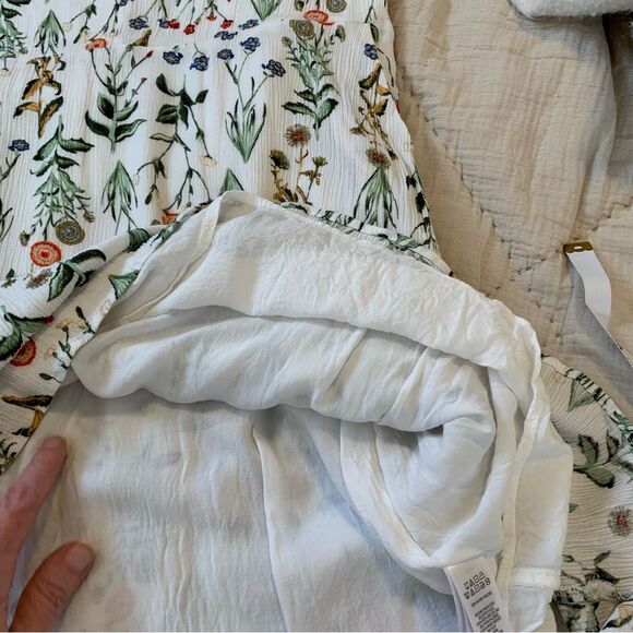 Rachel Ashwell Cottagecore Botanical Midi Dress V-neck Sleeveless Garden Style - Picture 11 of 15